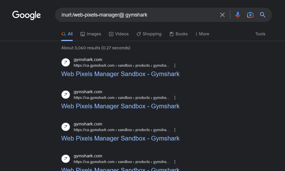 Screenshot showing the Shopify Web Pixels Manager Problem